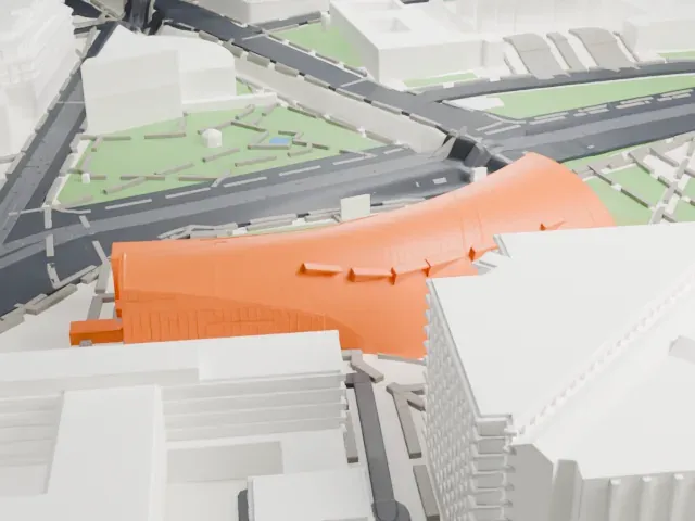Kiasma model, East view