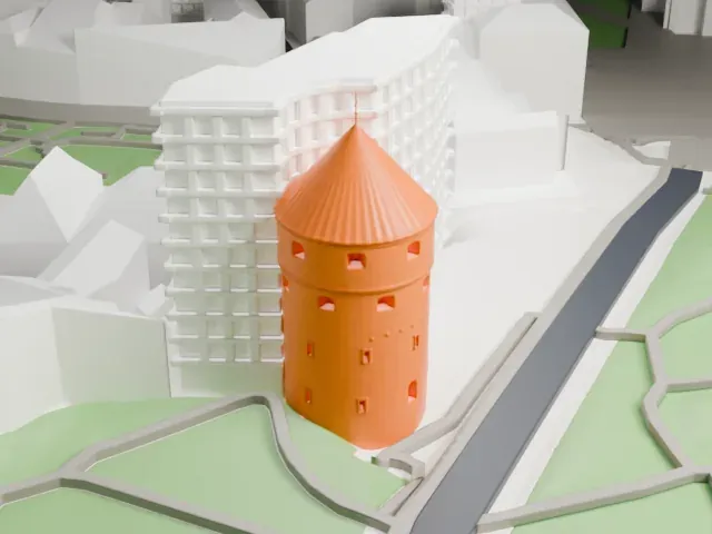 Kiek in de Kök, Tallinn model, West view