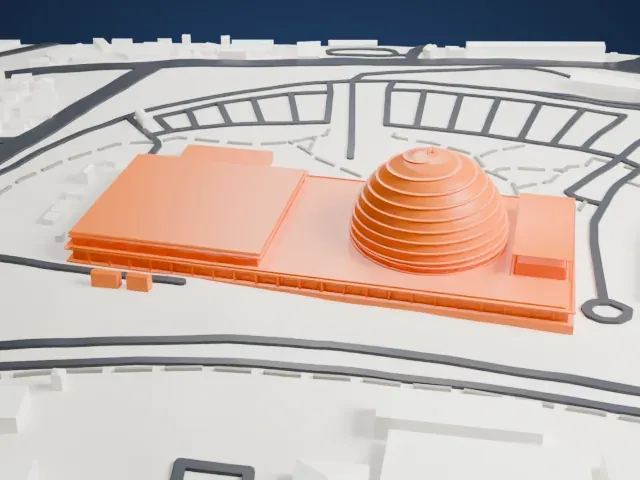 Kigali Convention Centre model, North view