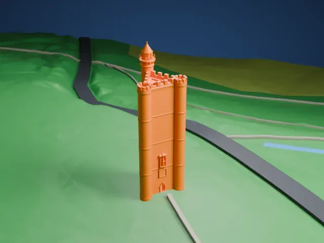 King Alfred's Tower model, East view