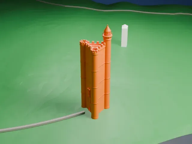 King Alfred's Tower model, North view