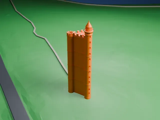 King Alfred's Tower model, West view