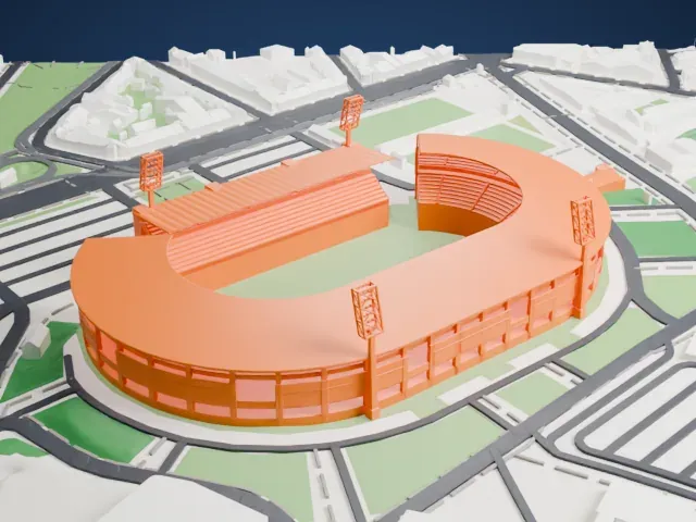 King Baudouin Stadium model, East view