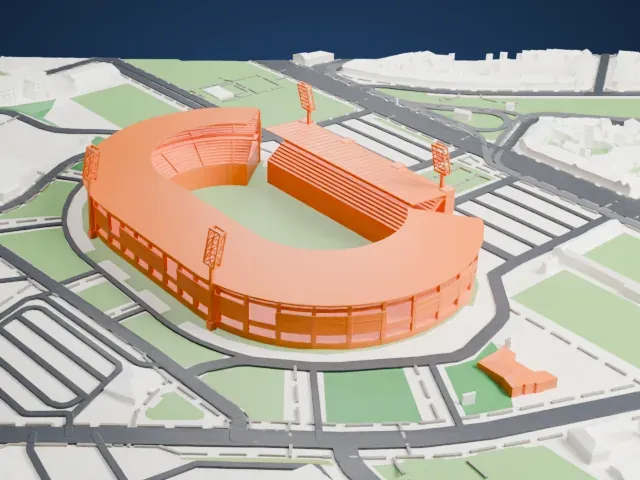 King Baudouin Stadium model, North view