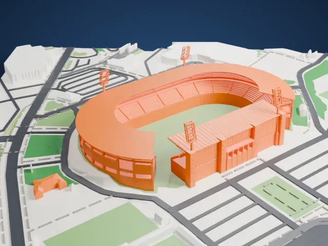 King Baudouin Stadium model, West view