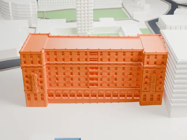 King David Hotel model, East view