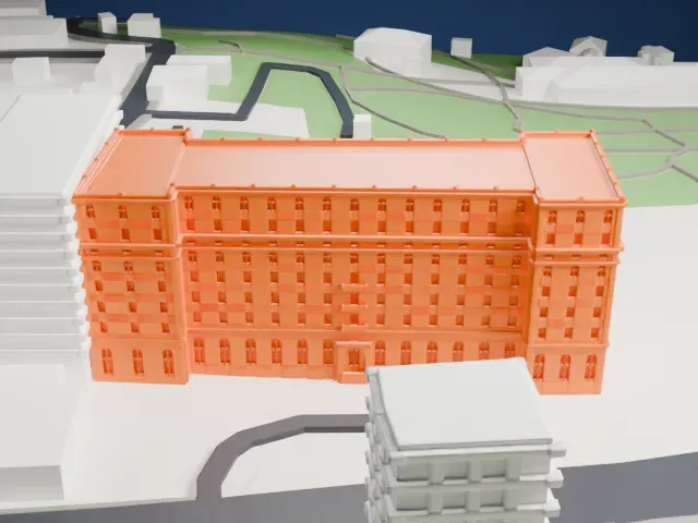 King David Hotel model, West view