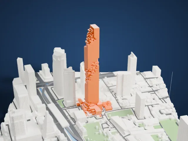 King Power Mahanakhon model, North view