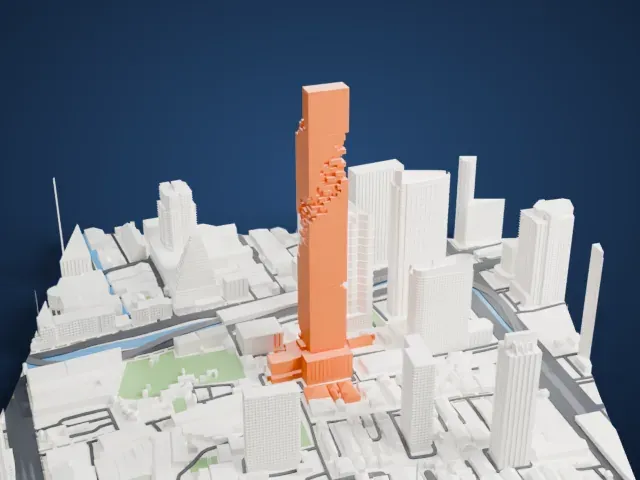 King Power Mahanakhon model, West view