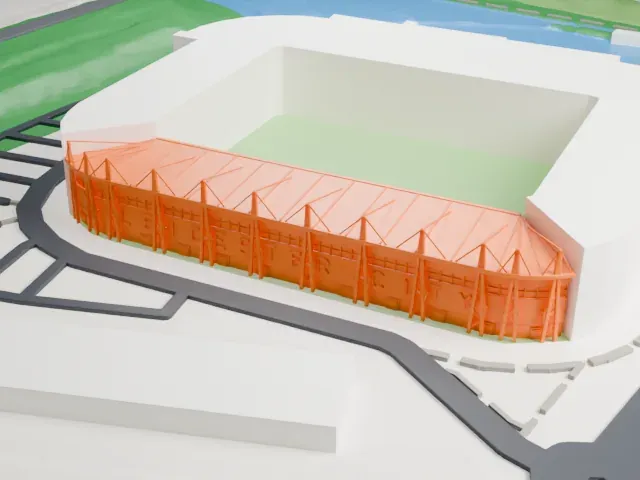 King Power Stadium model, East view