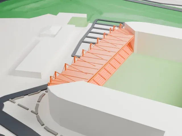 King Power Stadium model, North view