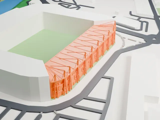 King Power Stadium model, South view