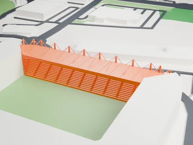 King Power Stadium model, West view