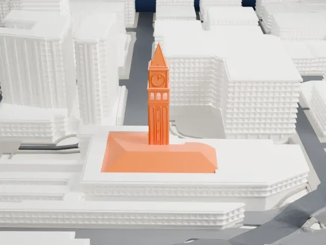 King Street Station model, East view