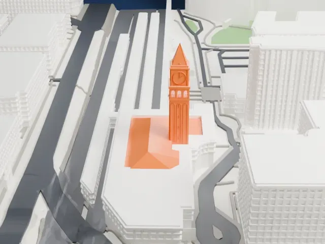 King Street Station model, North view