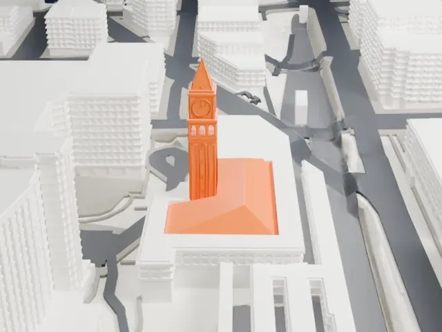 King Street Station model, South view