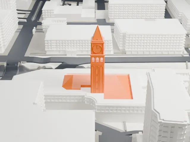 King Street Station model, West view