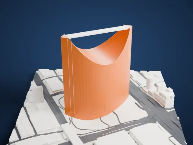 Kingdom Centre model, North view