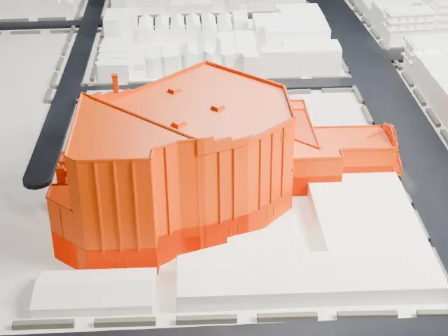 Kings Theatre, Brooklyn model, North view