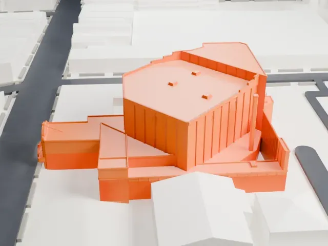 Kings Theatre, Brooklyn model, South view
