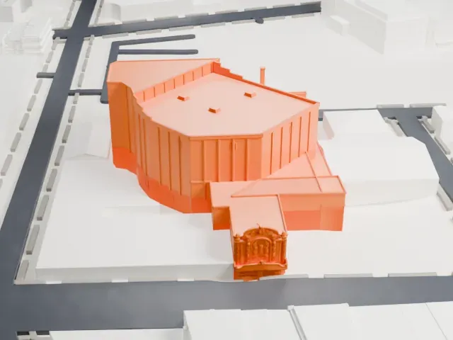Kings Theatre, Brooklyn model, West view