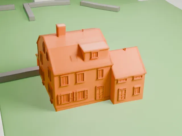 Kingsland Homestead model, East view