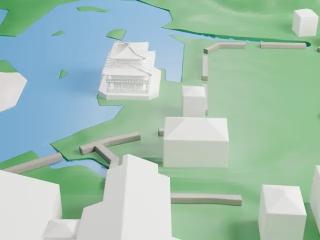 Kinkaku-ji model, East view