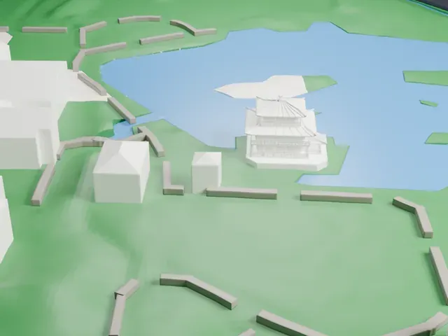 Kinkaku-ji model, North view
