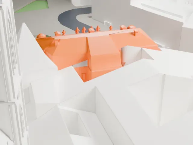 Kinský Palace (Prague) model, East view