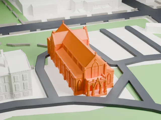 Kirkpatrick Chapel model, South view