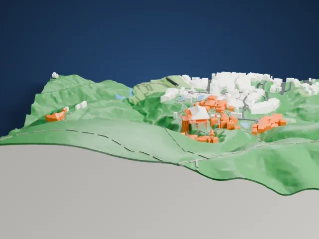 Kiyomizu-dera model, East view