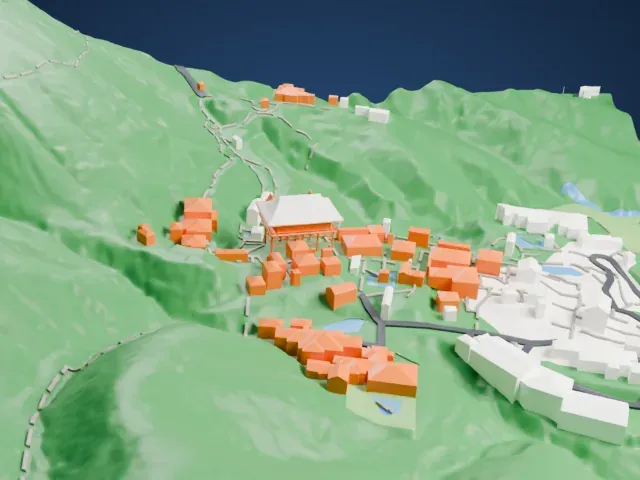 Kiyomizu-dera model, North view