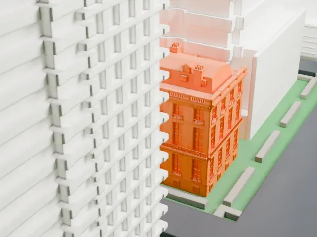 Knickerbocker Club model, North view