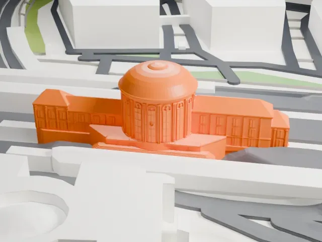 Köln Messe/Deutz station model, South view