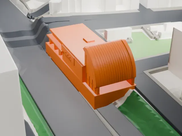 Komagome Station model, East view