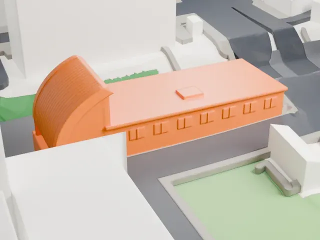Komagome Station model, North view