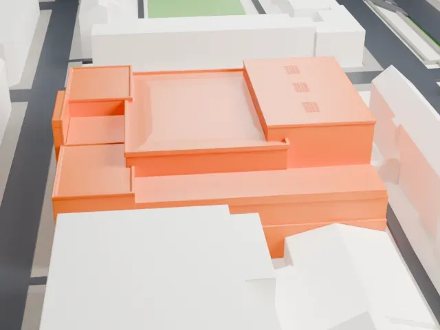 Komische Oper Berlin model, East view