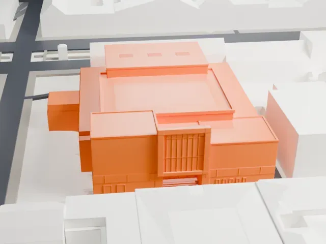Komische Oper Berlin model, South view