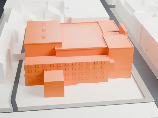 Komische Oper Berlin model, West view