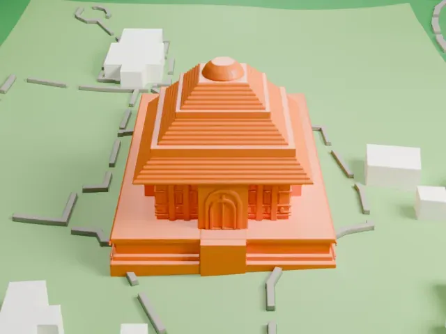 Konark Sun Temple model, East view