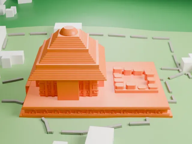 Konark Sun Temple model, North view