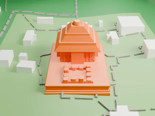 Konark Sun Temple model, West view