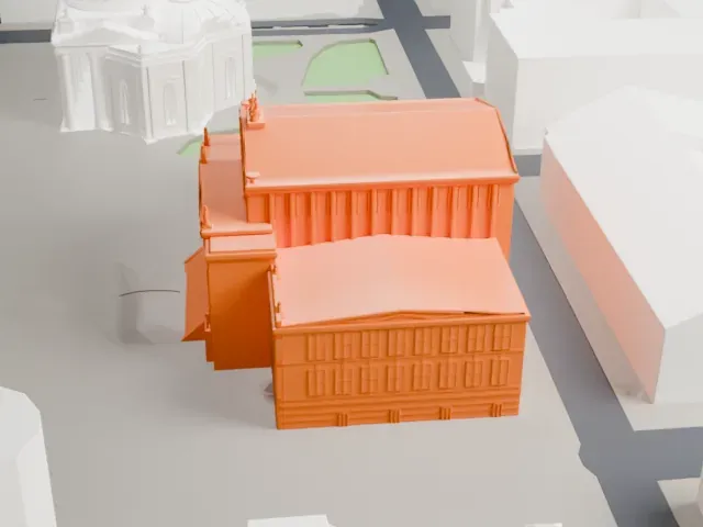 Konzerthaus Berlin model, North view