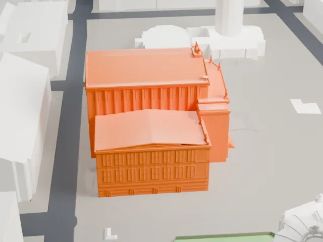 Konzerthaus Berlin model, South view