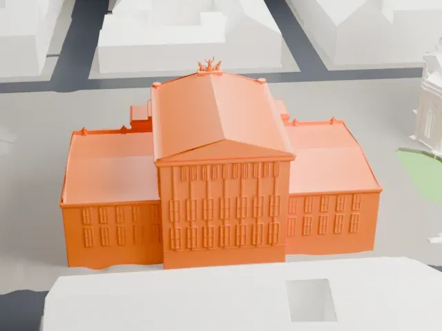 Konzerthaus Berlin model, West view