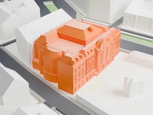 Konzerthaus, Vienna model, East view