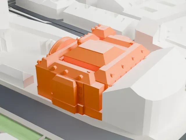 Konzerthaus, Vienna model, West view