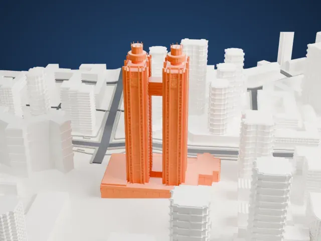 Koryo Hotel model, West view