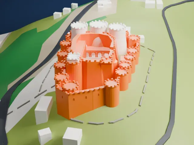 Krak des Chevaliers model, North view