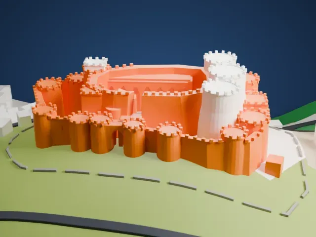 Krak des Chevaliers model, West view